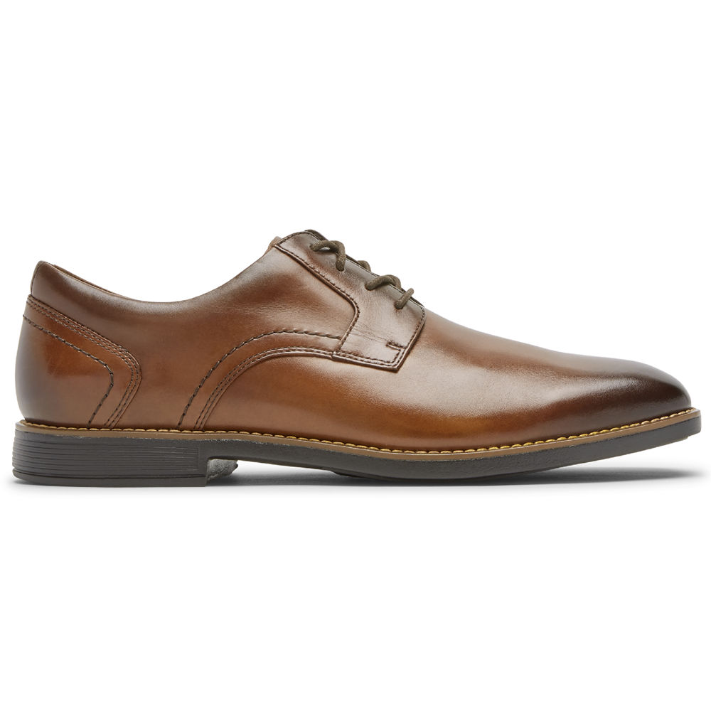 Zapatos Con Cordones Rockport Hombre Mexico - Slayter Plain Toe Shoe Marrom - EYUQF2730